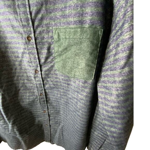 Coastal 9 Bolsa Striped Shirt Mens XXL Modern Slim Long Sleeve Button Up Preppy - Picture 5 of 7